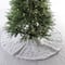 Glitzhome® 48" White Plush with Snowflake Christmas Tree Skirt